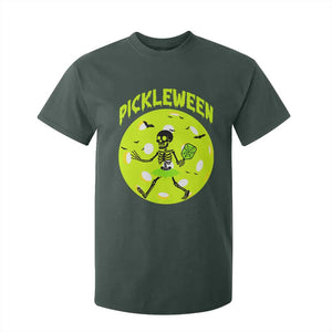 Funny Halloween Pickleball Lovers T Shirt For Kid Pickleween TS12 Dark Forest Green Print Your Wear