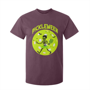 Funny Halloween Pickleball Lovers T Shirt For Kid Pickleween TS12 Maroon Print Your Wear