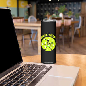 Funny Halloween Pickleball Lovers Skinny Tumbler Pickleween TS12 Print Your Wear