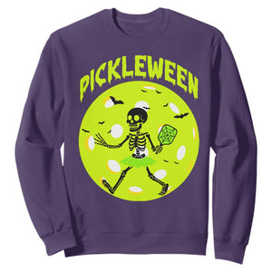 Funny Halloween Pickleball Lovers Sweatshirt Pickleween TS12 Purple Print Your Wear