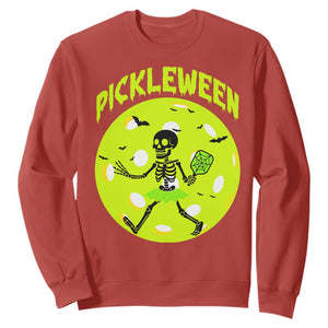 Funny Halloween Pickleball Lovers Sweatshirt Pickleween TS12 Red Print Your Wear