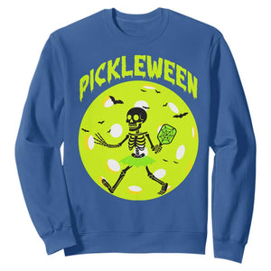 Funny Halloween Pickleball Lovers Sweatshirt Pickleween TS12 Royal Blue Print Your Wear
