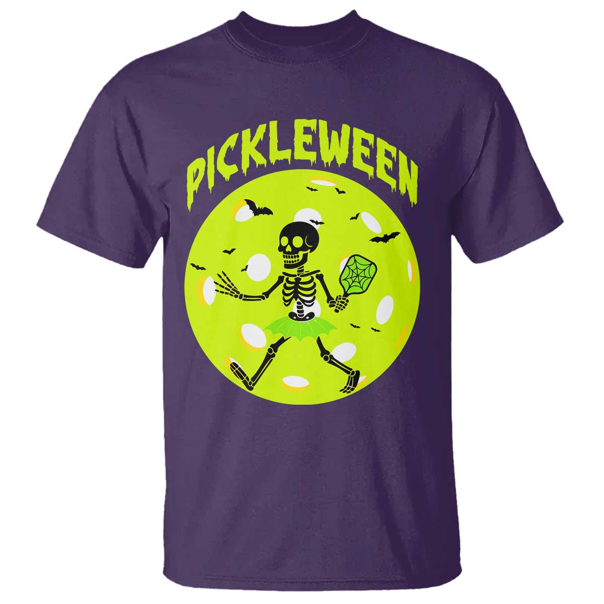 Funny Halloween Pickleball Lovers T Shirt Pickleween TS12 Purple Print Your Wear