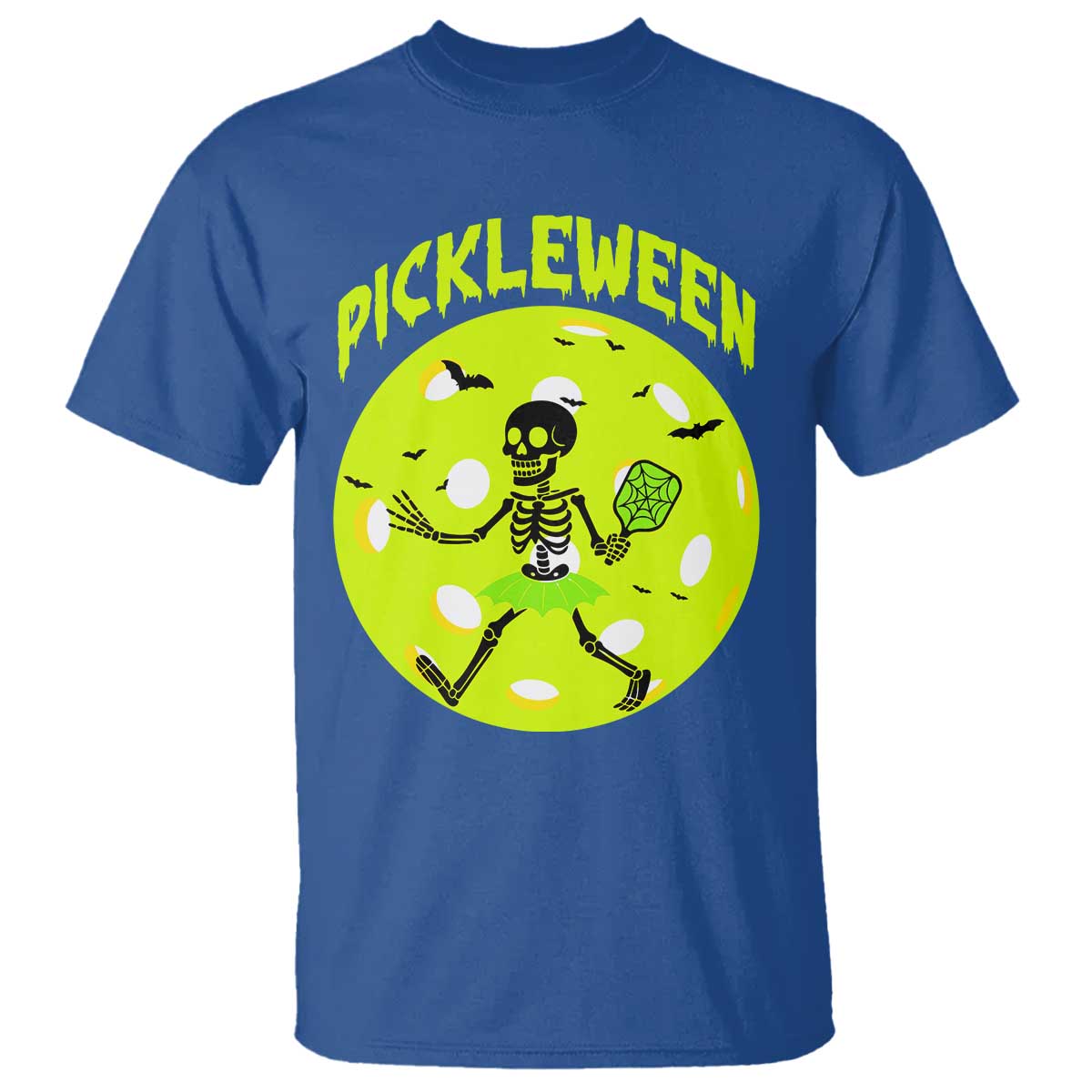 Funny Halloween Pickleball Lovers T Shirt Pickleween TS12 Royal Blue Print Your Wear