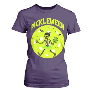 Funny Halloween Pickleball Lovers T Shirt For Women Pickleween TS12 Purple Print Your Wear