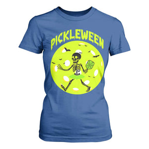 Funny Halloween Pickleball Lovers T Shirt For Women Pickleween TS12 Royal Blue Print Your Wear