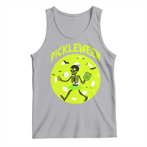 Funny Halloween Pickleball Lovers Tank Top Pickleween TS12 Athletic Heather Print Your Wear