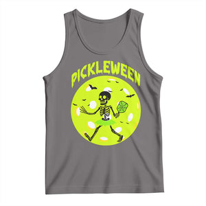 Funny Halloween Pickleball Lovers Tank Top Pickleween TS12 Deep Heather Print Your Wear