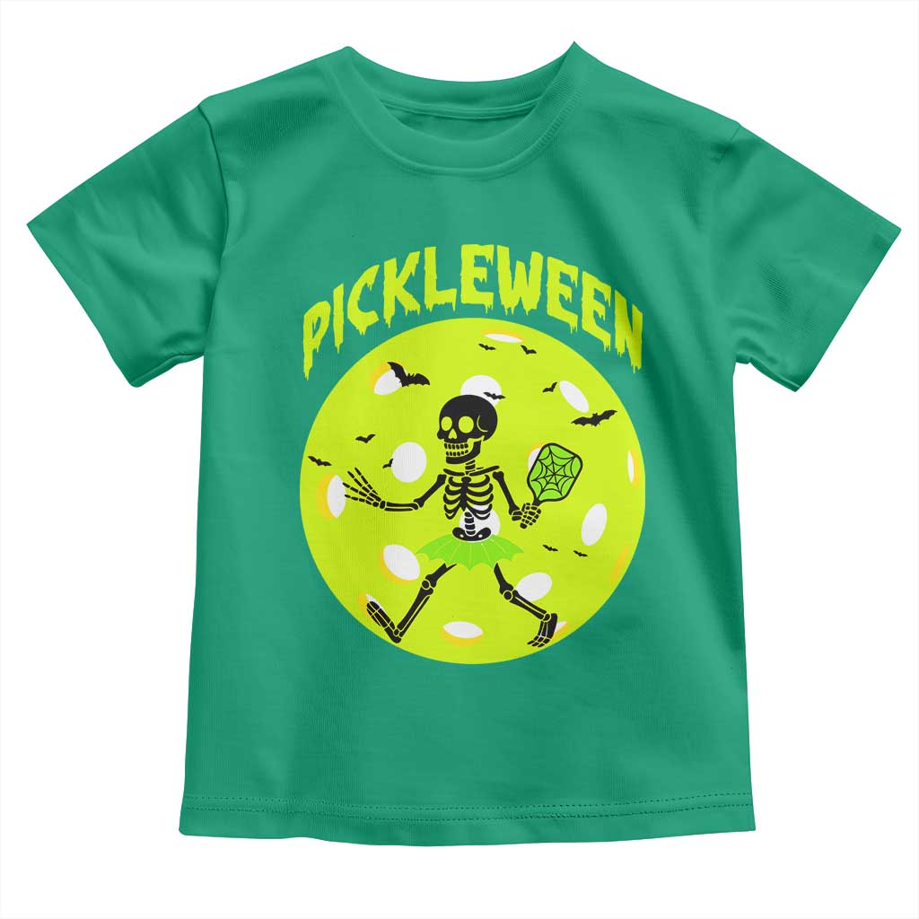 Funny Halloween Pickleball Lovers Toddler T Shirt Pickleween TS12 Irish Green Print Your Wear