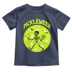 Funny Halloween Pickleball Lovers Toddler T Shirt Pickleween TS12 Navy Print Your Wear