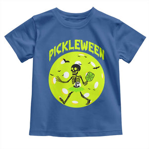 Funny Halloween Pickleball Lovers Toddler T Shirt Pickleween TS12 Royal Blue Print Your Wear