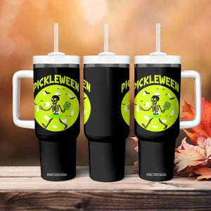 Funny Halloween Pickleball Lovers Tumbler With Handle Pickleween TS12 Print Your Wear