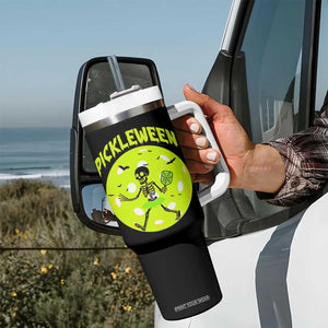 Funny Halloween Pickleball Lovers Tumbler With Handle Pickleween TS12 Print Your Wear