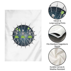 Funny Dancing Skeletons Garden Flag Pickleball Halloween Gift TS12 Print Your Wear