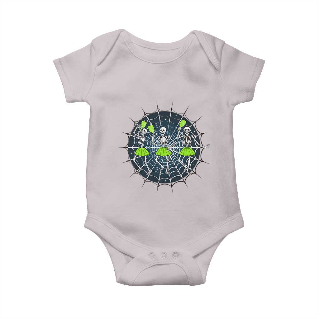 Funny Dancing Skeletons Baby Onesie Pickleball Halloween Gift TS12 Ice Gray Print Your Wear