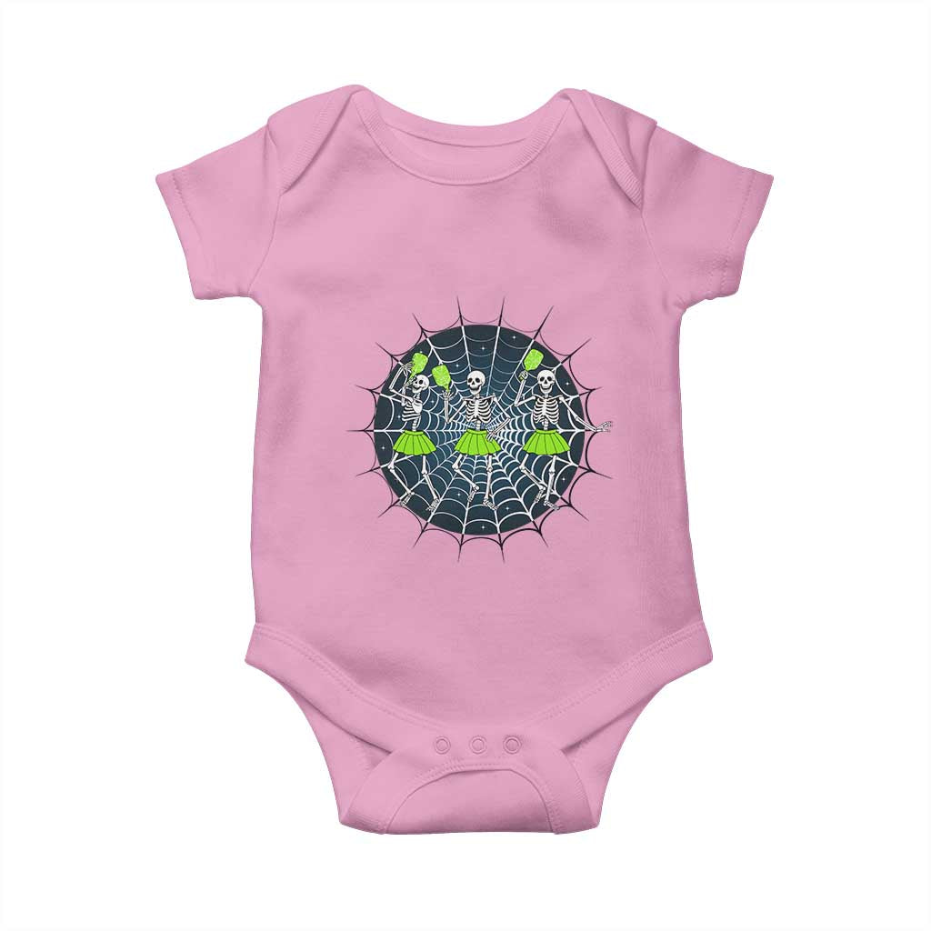 Funny Dancing Skeletons Baby Onesie Pickleball Halloween Gift TS12 Light Pink Print Your Wear