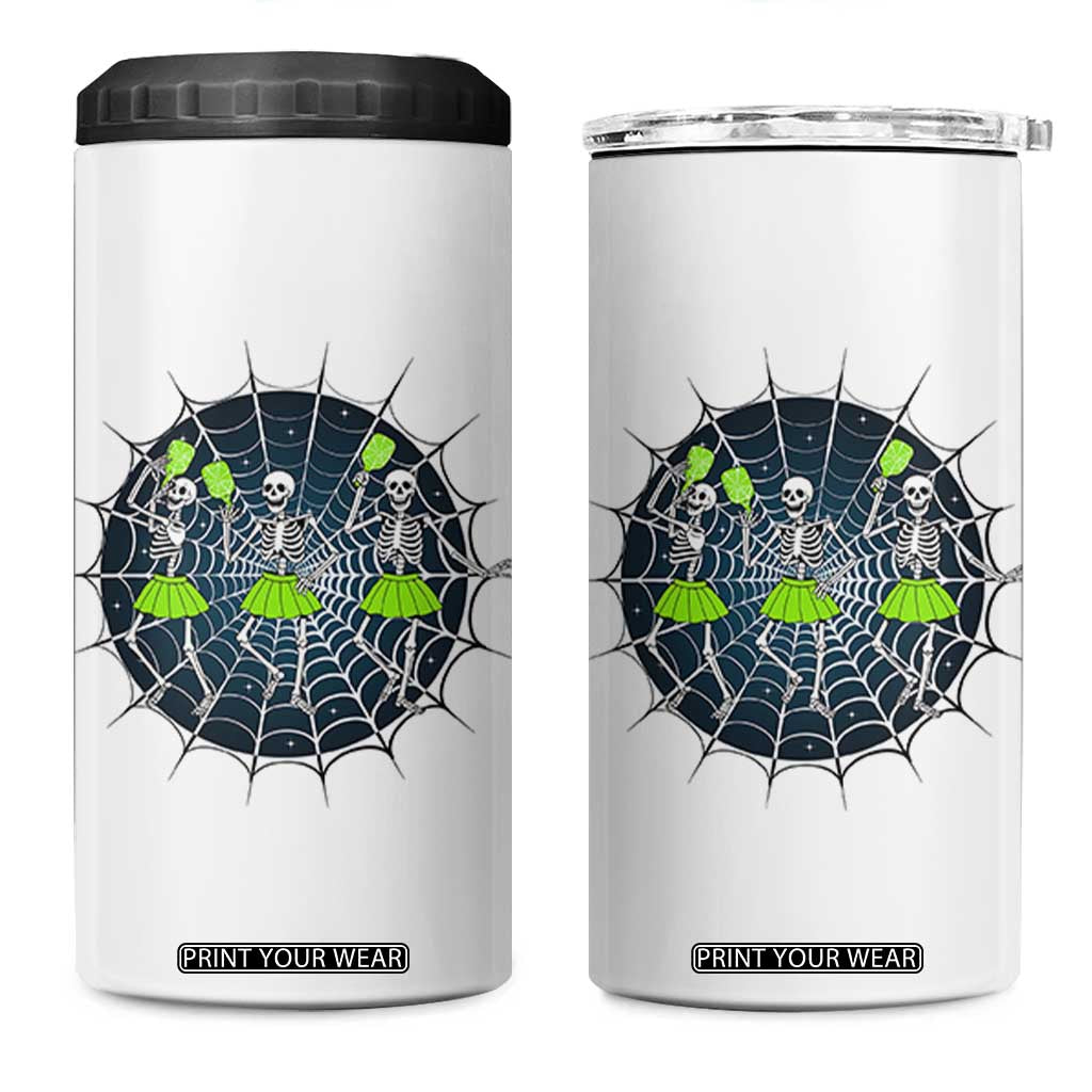 Funny Dancing Skeletons 4 in 1 Can Cooler Tumbler Pickleball Halloween Gift TS12 One Size: 16 oz White Print Your Wear