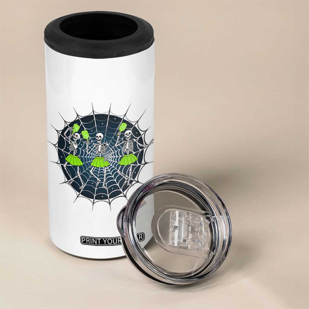 Funny Dancing Skeletons 4 in 1 Can Cooler Tumbler Pickleball Halloween Gift TS12 Print Your Wear
