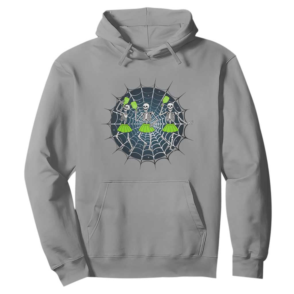 Funny Dancing Skeletons Hoodie Pickleball Halloween Gift TS12 Sport Gray Print Your Wear