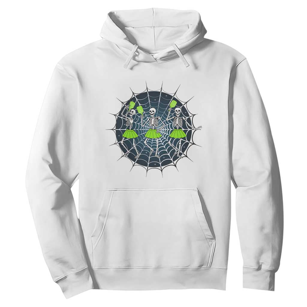 Funny Dancing Skeletons Hoodie Pickleball Halloween Gift TS12 White Print Your Wear