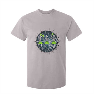 Funny Dancing Skeletons T Shirt For Kid Pickleball Halloween Gift TS12 Ice Gray Print Your Wear