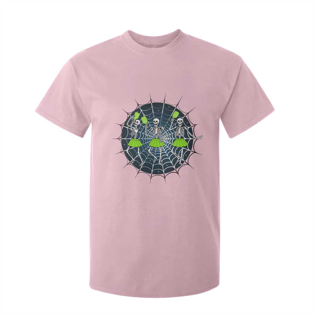 Funny Dancing Skeletons T Shirt For Kid Pickleball Halloween Gift TS12 Light Pink Print Your Wear