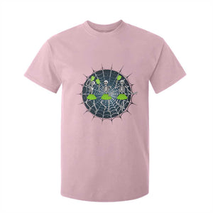 Funny Dancing Skeletons T Shirt For Kid Pickleball Halloween Gift TS12 Light Pink Print Your Wear