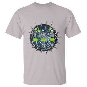 Funny Dancing Skeletons T Shirt Pickleball Halloween Gift TS12 Ice Gray Print Your Wear