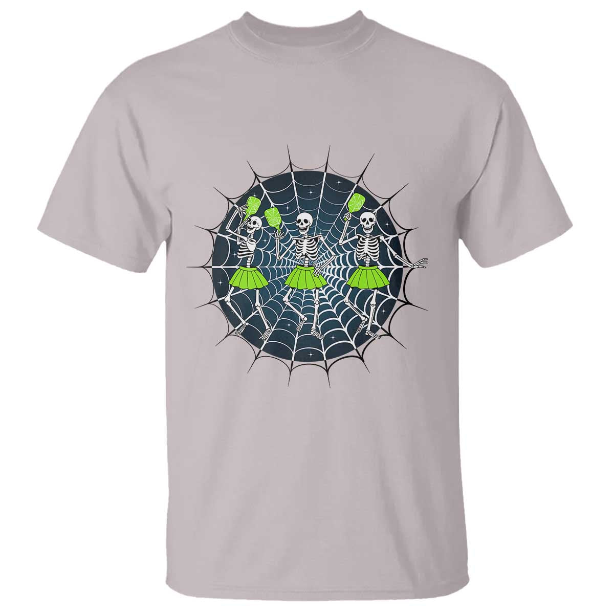 Funny Dancing Skeletons T Shirt Pickleball Halloween Gift TS12 Ice Gray Print Your Wear