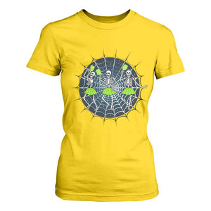 Funny Dancing Skeletons T Shirt For Women Pickleball Halloween Gift TS12 Daisy Print Your Wear