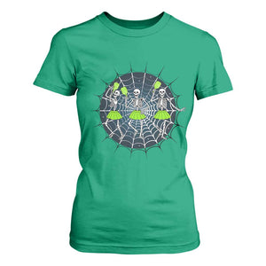 Funny Dancing Skeletons T Shirt For Women Pickleball Halloween Gift TS12 Irish Green Print Your Wear