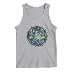 Funny Dancing Skeletons Tank Top Pickleball Halloween Gift TS12 Athletic Heather Print Your Wear