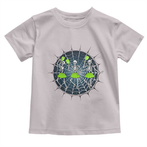 Funny Dancing Skeletons Toddler T Shirt Pickleball Halloween Gift TS12 Ice Gray Print Your Wear