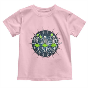 Funny Dancing Skeletons Toddler T Shirt Pickleball Halloween Gift TS12 Light Pink Print Your Wear