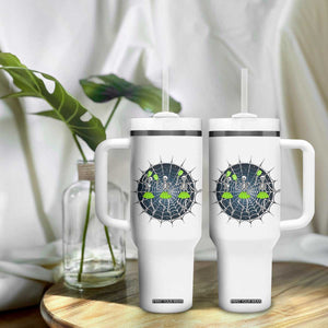 Funny Dancing Skeletons Tumbler With Handle Pickleball Halloween Gift TS12 Print Your Wear