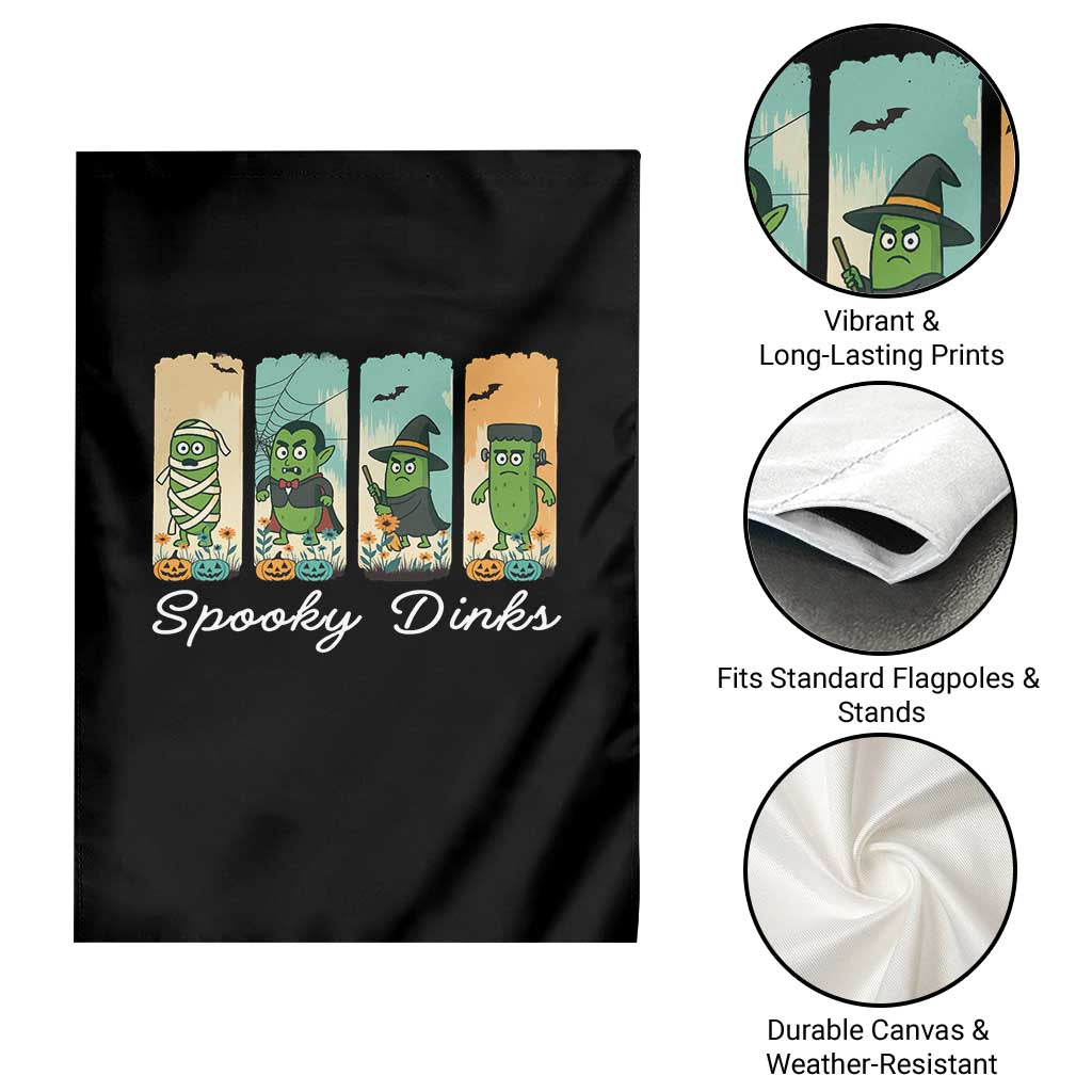 Funny Halloween Pickleball Garden Flag Spooky Dinks Gift For Players TS12 Print Your Wear