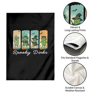 Funny Halloween Pickleball Garden Flag Spooky Dinks Gift For Players TS12 Print Your Wear