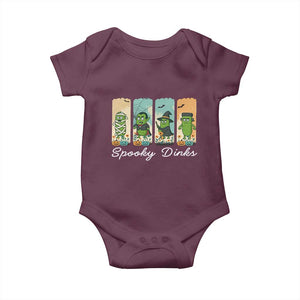 Funny Halloween Pickleball Baby Onesie Spooky Dinks Gift For Players TS12 Maroon Print Your Wear