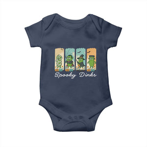 Funny Halloween Pickleball Baby Onesie Spooky Dinks Gift For Players TS12 Navy Print Your Wear