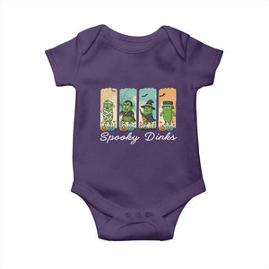 Funny Halloween Pickleball Baby Onesie Spooky Dinks Gift For Players TS12 Purple Print Your Wear