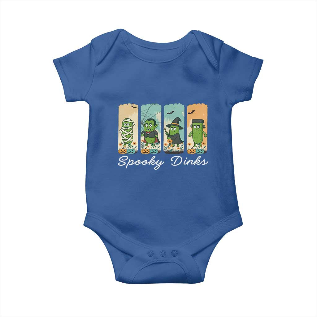 Funny Halloween Pickleball Baby Onesie Spooky Dinks Gift For Players TS12 Royal Blue Print Your Wear