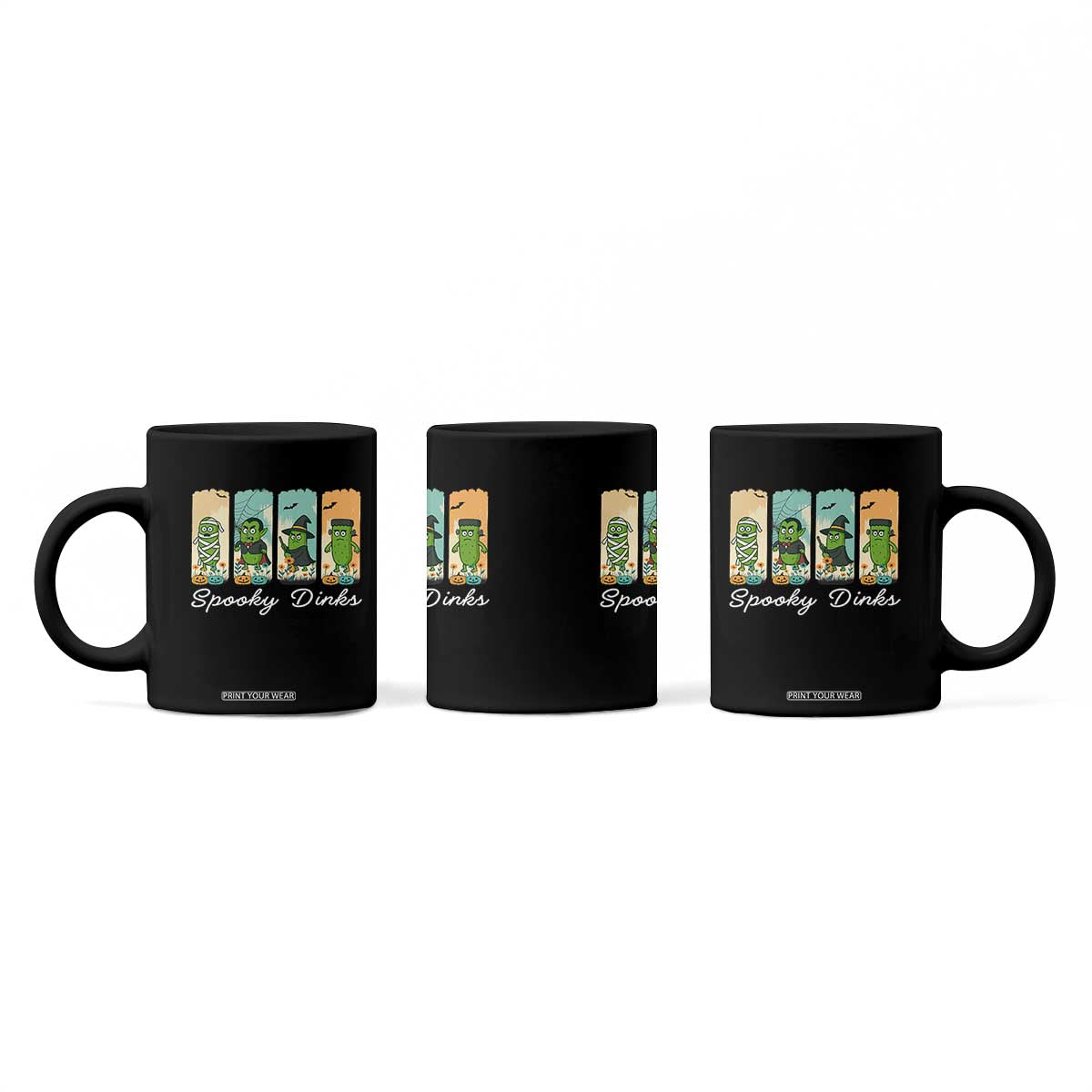 Funny Halloween Pickleball Coffee Mug Spooky Dinks Gift For Players TS12 Print Your Wear