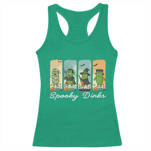 Funny Halloween Pickleball Racerback Tank Top Spooky Dinks Gift For Players TS12 Irish Green Print Your Wear