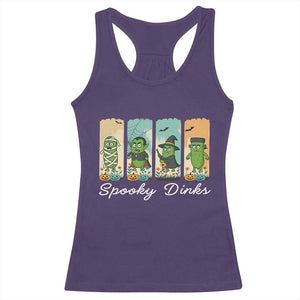 Funny Halloween Pickleball Racerback Tank Top Spooky Dinks Gift For Players TS12 Purple Print Your Wear