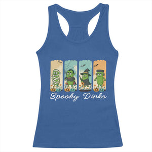 Funny Halloween Pickleball Racerback Tank Top Spooky Dinks Gift For Players TS12 Royal Blue Print Your Wear