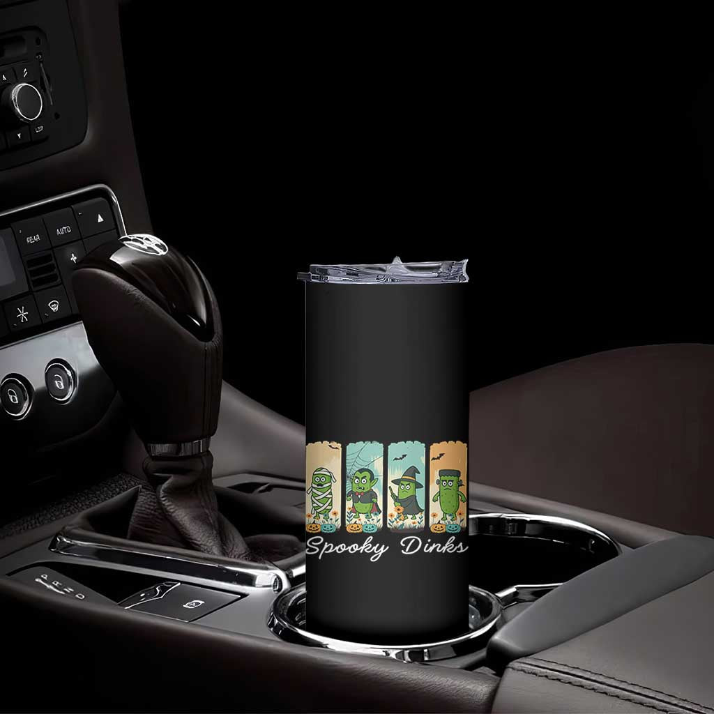 Funny Halloween Pickleball Skinny Tumbler Spooky Dinks Gift For Players TS12 Print Your Wear