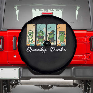 Funny Halloween Pickleball Spare Tire Cover Spooky Dinks Gift For Players TS12 Black Print Your Wear