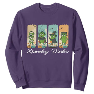 Funny Halloween Pickleball Sweatshirt Spooky Dinks Gift For Players TS12 Purple Print Your Wear