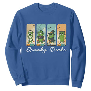 Funny Halloween Pickleball Sweatshirt Spooky Dinks Gift For Players TS12 Royal Blue Print Your Wear