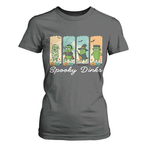 Funny Halloween Pickleball T Shirt For Women Spooky Dinks Gift For Players TS12 Dark Heather Print Your Wear